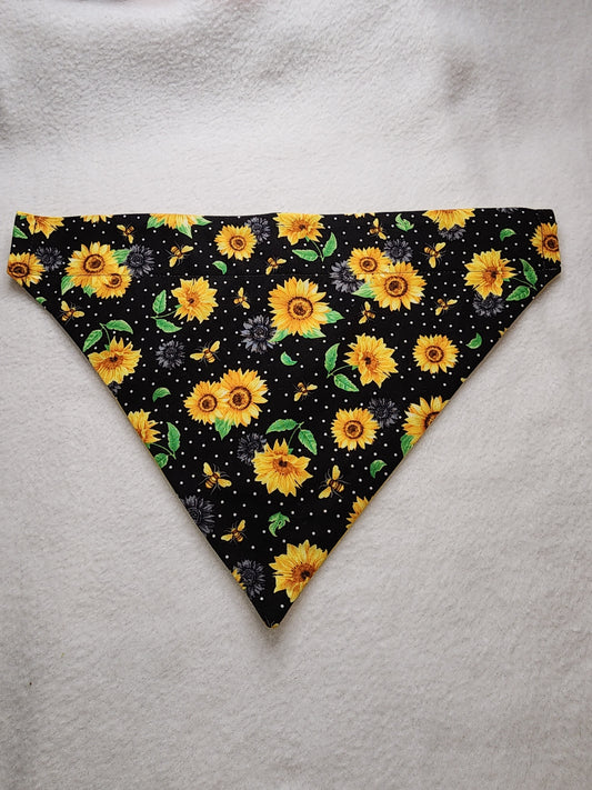 Black and Yellow Sunflower Bandana