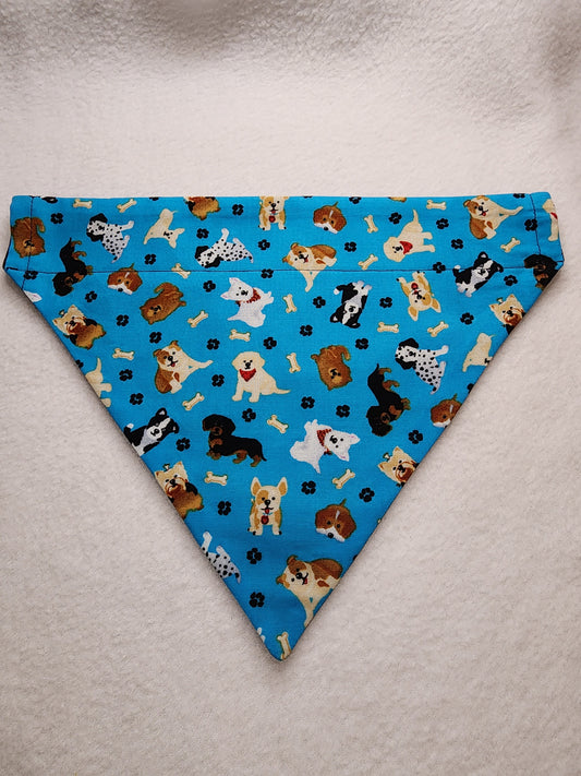 Light Blue Multiple Dogs Bandana